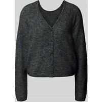 MSCH Copenhagen Strickjacke mit V-Ausschnitt Modell 'Milania Hope' in Anthrazit, Größe L/XL von MSCH Copenhagen