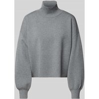 MSCH Copenhagen Strickpullover aus Viskose-Mix mit Stehkragen Modell 'Mercy East' in Mittelgrau, Größe L/XL von MSCH Copenhagen