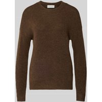 MSCH Copenhagen Strickpullover mit Rundhalsausschnitt Modell 'Festina Hope' in Dunkelbraun, Größe M/L von MSCH Copenhagen