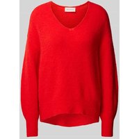 MSCH Copenhagen Strickpullover mit V-Ausschnitt Modell 'Hila Hope' in Rot, Größe M/L von MSCH Copenhagen