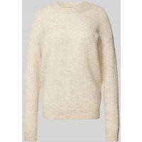 MSCH Copenhagen Strickpullover mit gerippten Abschlüssen Modell 'Festina' in Beige, Größe XS/S von MSCH Copenhagen