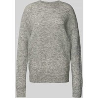 MSCH Copenhagen Strickpullover mit gerippten Abschlüssen Modell 'Festina' in Mittelgrau Melange, Größe XS/S von MSCH Copenhagen