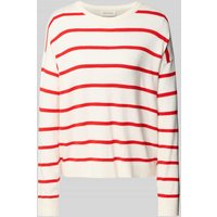 MSCH Copenhagen Strickpullover mit überschnittenen Schultern Modell 'Maura Rachel in Rot, Größe M/L von MSCH Copenhagen