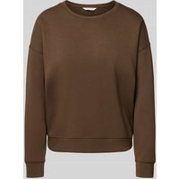 MSCH Copenhagen Sweatshirt aus Viskose-Mix mit Rundhalsausschnitt Modell 'Ima' in Dunkelbraun, Größe XS/S von MSCH Copenhagen