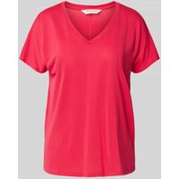 MSCH Copenhagen T-Shirt mit V-Ausschnitt Modell 'Fenya' in Pink, Größe S/M von MSCH Copenhagen