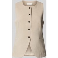 MSCH Copenhagen Weste mit Rundhalsausschnitt Modell 'Mirabelle Michelle' in Beige, Größe S/M von MSCH Copenhagen