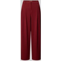 MSCH Copenhagen Wide Leg Hose mit Viskose-Anteil Modell 'Henrika' in Dunkelrot, Größe L von MSCH Copenhagen