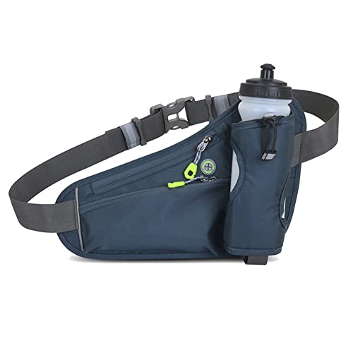 MSCHENZW Sport TrinkgüRteltasche Bauchtasche mit Flaschenhalter für Herren Damen Radfahren Wandern Walking Dunkelgrau von MSCHENZW