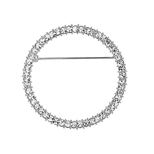 MSEKKO Brosche runde Kristallglashalter Brosche Lesebrillenhalter Brosche Pin für Frauen von MSEKKO