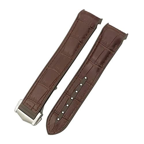 MSEURO 19mm 20 Mm 21 Mm 22 Mm Gummi -Leder -Uhrband -Kompatibel For Omega Kompatibel For Planet, Der For Dem Ozean Silicon Nylon Sports Uhrengurt Kompatibel Ist (Color : Brown brown, Size : 22MM_SIL von MSEURO