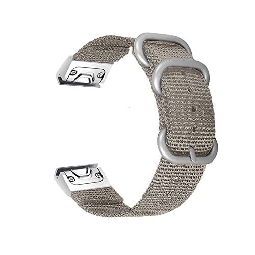 MSEURO 22/26mm Nylon Quick Easyfit Watchband -Gurt kompatibel for Garmin kompatibel for Enduro/kompatibel for Fenix ​​5 5x Plus/6 6x Pro/kompatibel for Ansatz S62 (Color : Grey si, Size : 3 3HR) von MSEURO