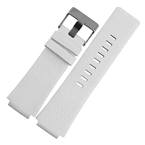 MSEURO 30 mm 28 mm Blac Uhrenband -Männergurt for kompatibel for for DZ1089 DZ1123 DZ1132 Ersatz konvexer Mundgurt 30 * 22 mm schwarz (Color : Wit, Size : 30-22mm) von MSEURO