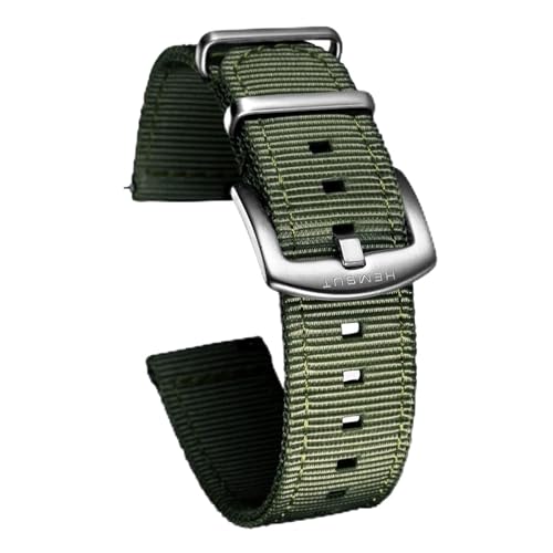MSEURO Black Orange Watch Bands Schnellfreie militärische Nylon -Uhr -Gurte und schwere gebürstete Schnalle 18mm 20 mm 22 mm 24 mm (Color : Green, Size : 24mm) von MSEURO