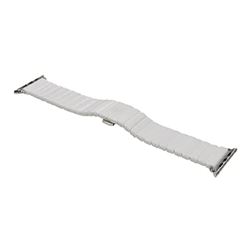 MSEURO C03 Keramik 20/22/24mm Uhr Watch Watch -Band kompatibel for Samsung Watch Keramikgurt kompatibel for Apple Watch 1/2/3/4/5/7 (Color : White2, Size : 22mm) von MSEURO