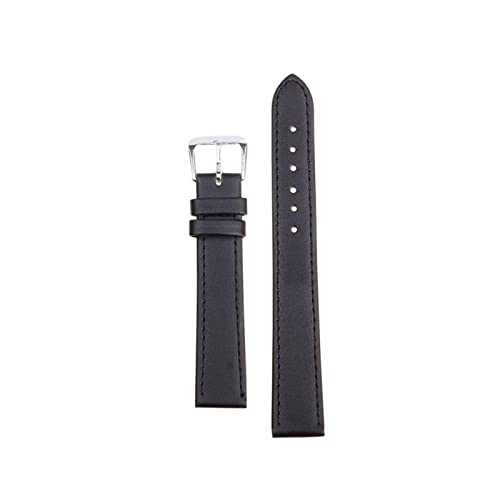 MSEURO DIY Leder Uhrengurt 10mm/12 mm/14mm/16mm/18mm/20mm/22 mm/24 mm Männer Frauen verstellbares Uhrenbandarmband (Color : Noir, Size : 22mm) von MSEURO