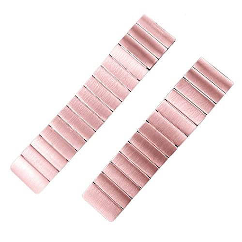 MSEURO Edelstahl -Metallmagnetgelenkarmbandarmband 20mm 22 mm kompatibel for Ticwatch Pro 3 2021 /Gtx Sehen Sie Band for Ticwatch kompatibel E3/GTH (Color : Pink band, Size : 2) von MSEURO