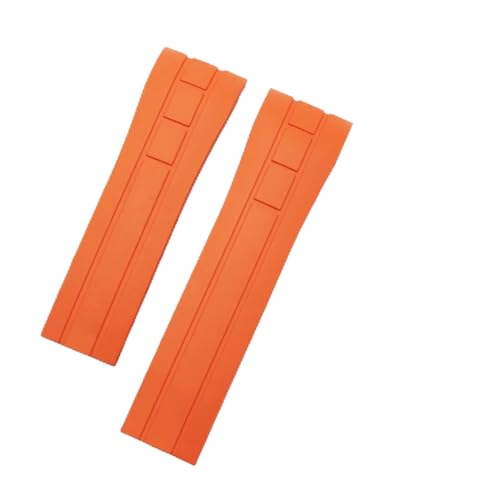 MSEURO Lichtbogengummi Kompatibel For Bürger, Die For Sky Eagle Kompatibel Ist, Kompatibel For Dem Helmsman M005 Schwarzblau Silikongurtarmband For Werkzeugen 22 23mm (Color : Orange-no buckle, Size von MSEURO