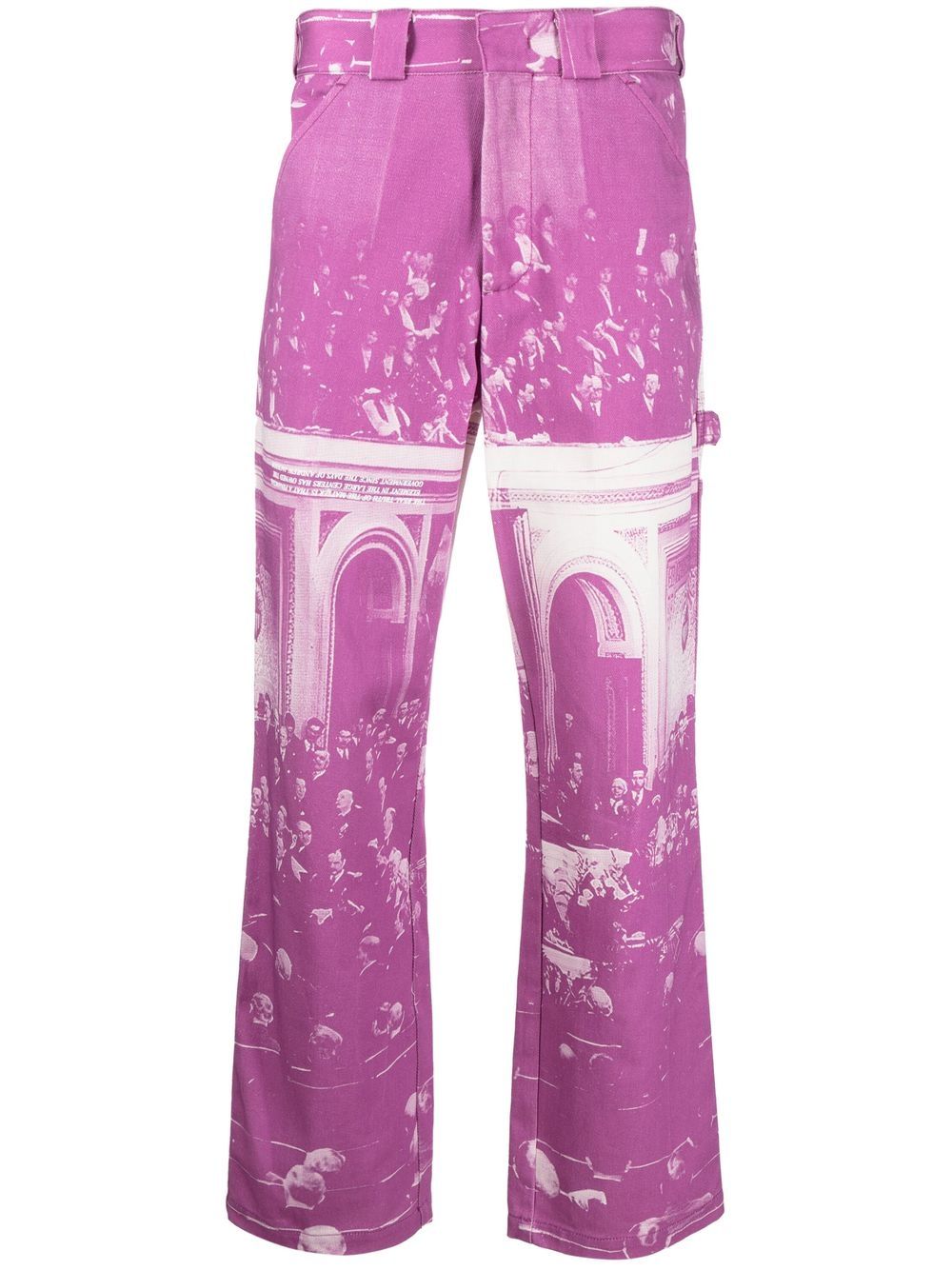 MSFTSrep Straight-Leg-Jeans mit Print - Violett von MSFTSrep