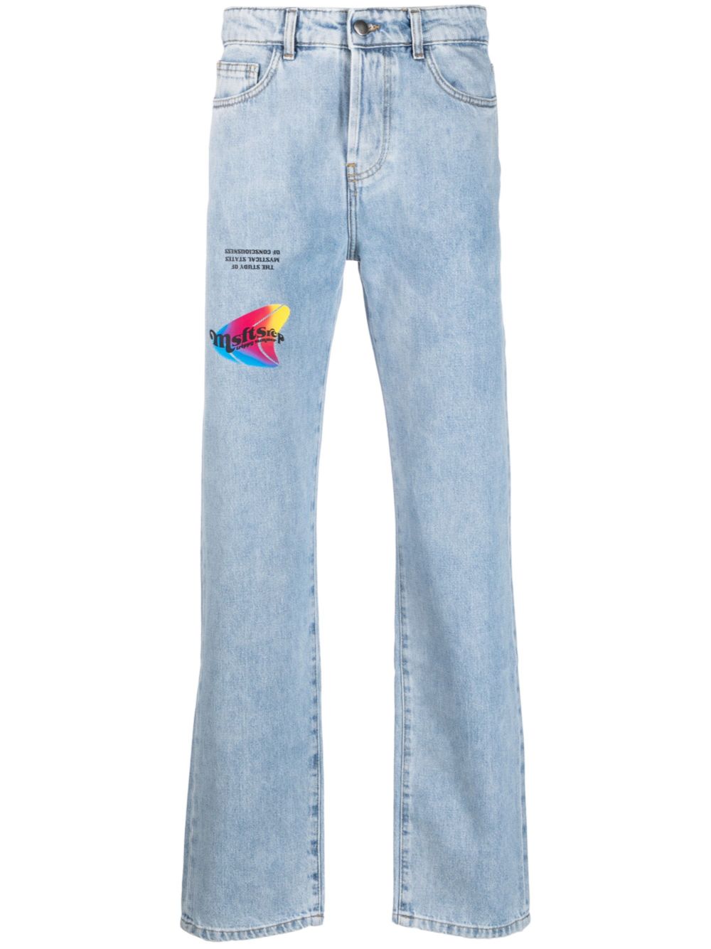 MSFTSrep Straight-Leg-Jeans mit Logo-Patch - Blau von MSFTSrep