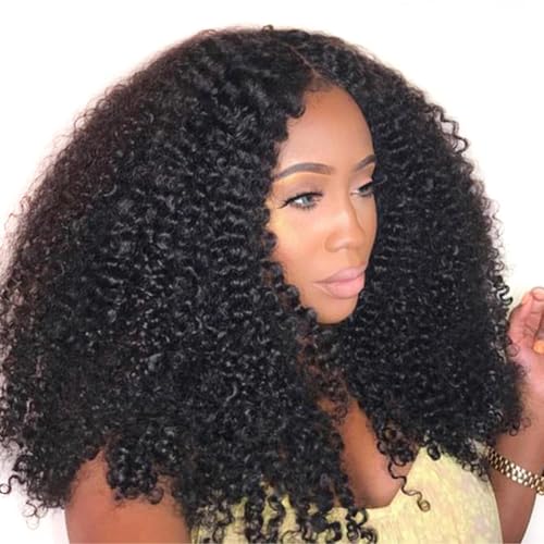 MSGEM Full 13 x 4 HD Lace Front Perücken für schwarze Frauen Kinky Curly Human Hair Wig 180 Density 35,6 cm Afro-gelockte transparente Lace-Front-Perücke, vorgezupft mit Babyhaar, natürliche Farbe MSGEM Full 13 x 4 HD Lace Front Perücken für schwarze Frauen Kinky Curly Human Hair Wig 180 Density 35,6 cm Afro-gelockte transparente Lace-Front-Perücke, vorgezupft mit Babyhaar, natürliche Farbe von MSGEM