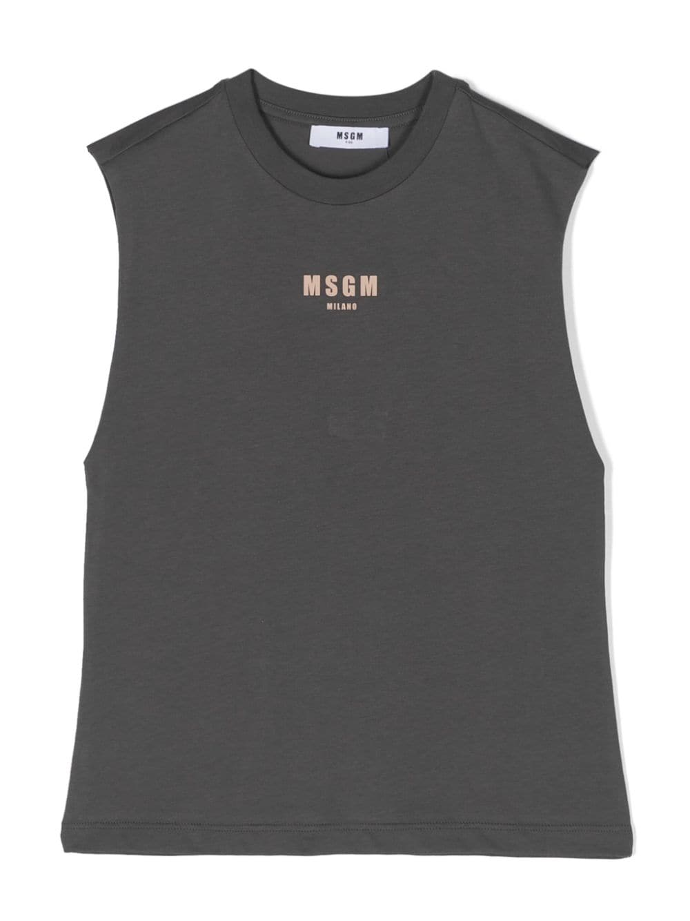 MSGM Kids Ärmelloses T-Shirt mit Print - Grau von MSGM Kids