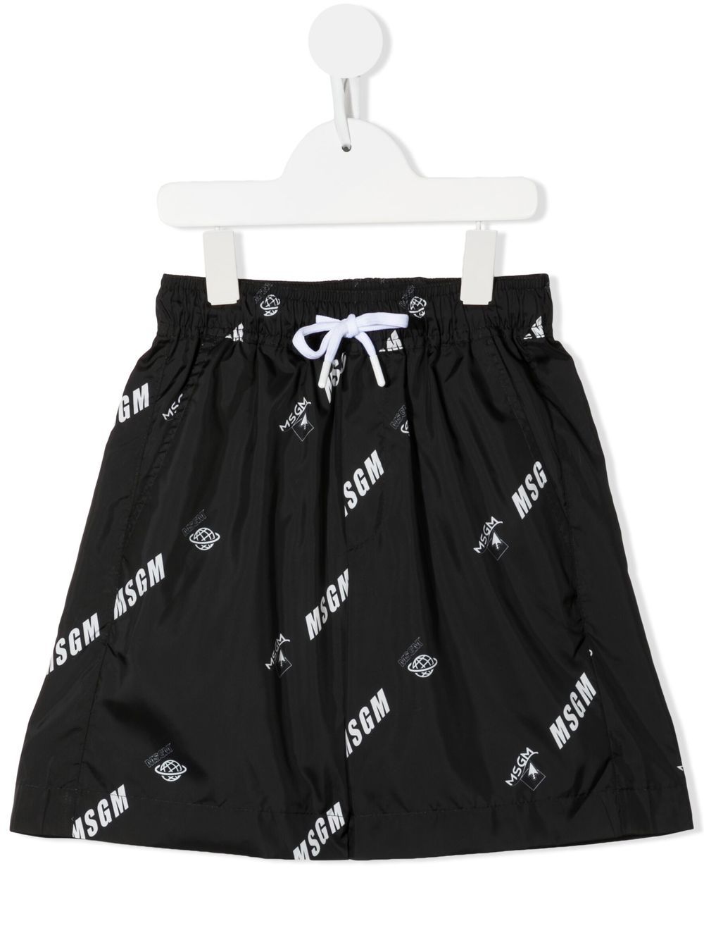 MSGM Kids Bermudas mit Logo-Print - Schwarz von MSGM Kids