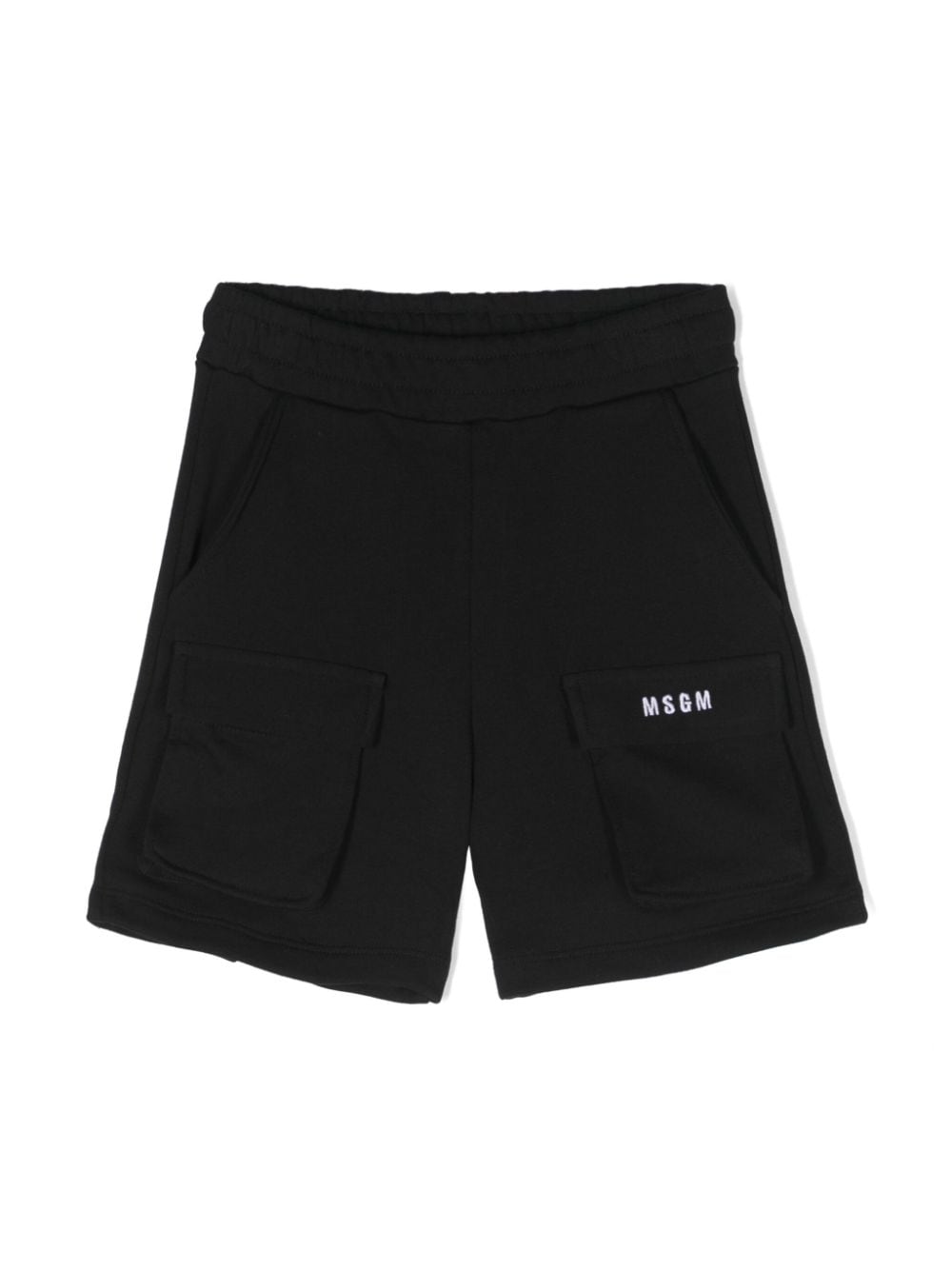 MSGM Kids Bermudas mit Logo-Stickerei - Schwarz von MSGM Kids