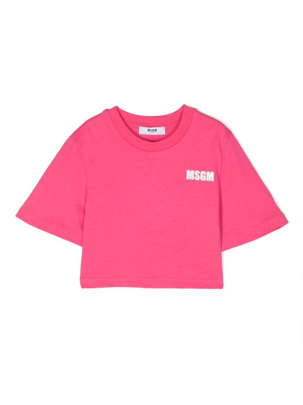 MSGM Kids Cropped-T-Shirt mit Logo-Print - Rosa von MSGM Kids