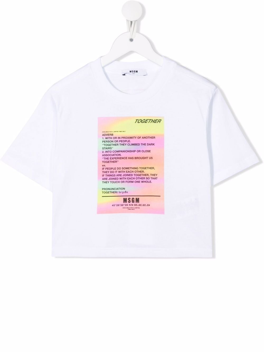 MSGM Kids Cropped-T-Shirt mit Print - Weiß von MSGM Kids