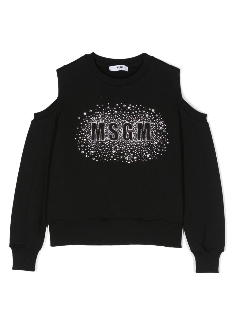 MSGM Kids Sweatshirt mit Cut-Outs - Schwarz von MSGM Kids