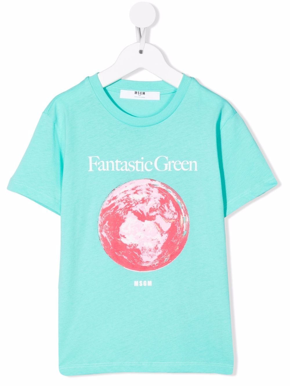 MSGM Kids T-Shirt mit "Fantastic Green"-Print - Blau von MSGM Kids