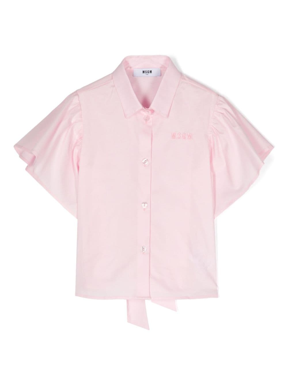 MSGM Kids Hemd mit Logo-Stickerei - Rosa von MSGM Kids