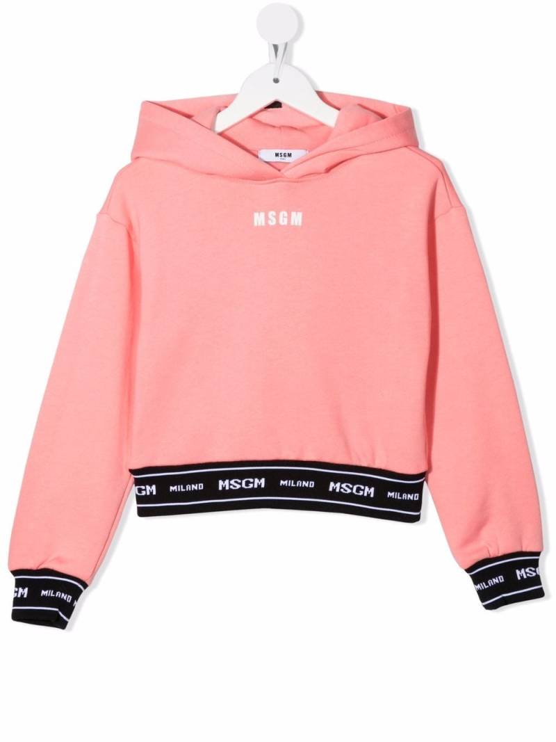 MSGM Kids Hoodie mit Logo - Rosa von MSGM Kids