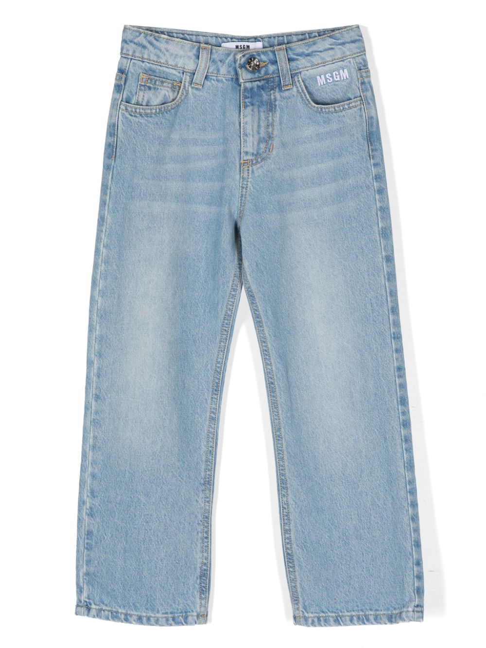 MSGM Kids Jeans mit Logo-Stickerei - Blau von MSGM Kids