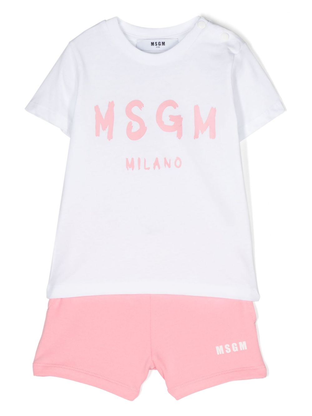 MSGM Kids Jogginganzug mit Logo-Print - Weiß von MSGM Kids