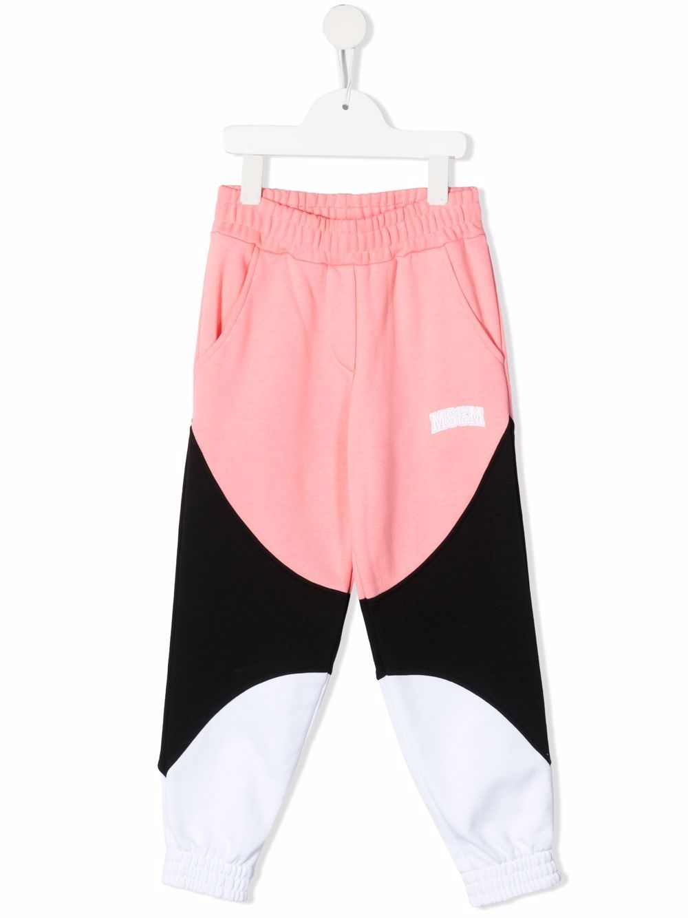 MSGM Kids Jogginghose in Colour-Block-Optik - Rosa von MSGM Kids