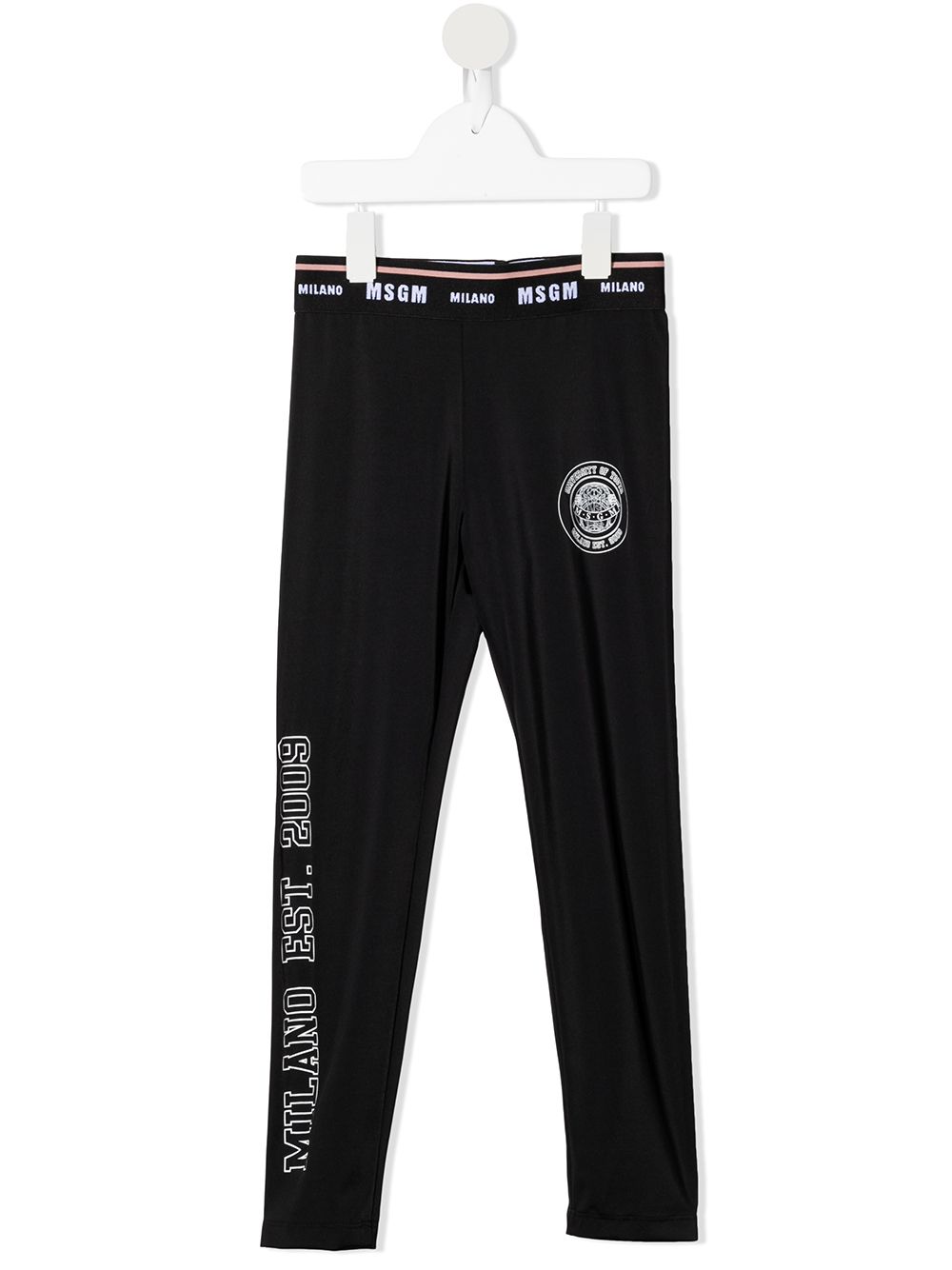 MSGM Kids Jogginghose mit Logo-Print - Schwarz von MSGM Kids