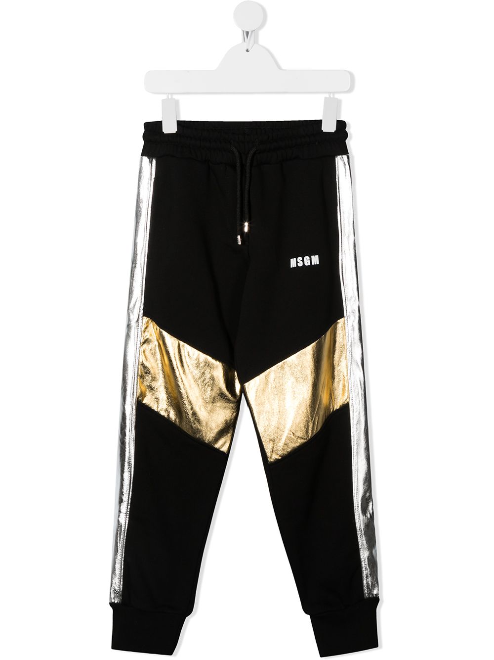 MSGM Kids Jogginghose mit Metallic-Print - Schwarz von MSGM Kids