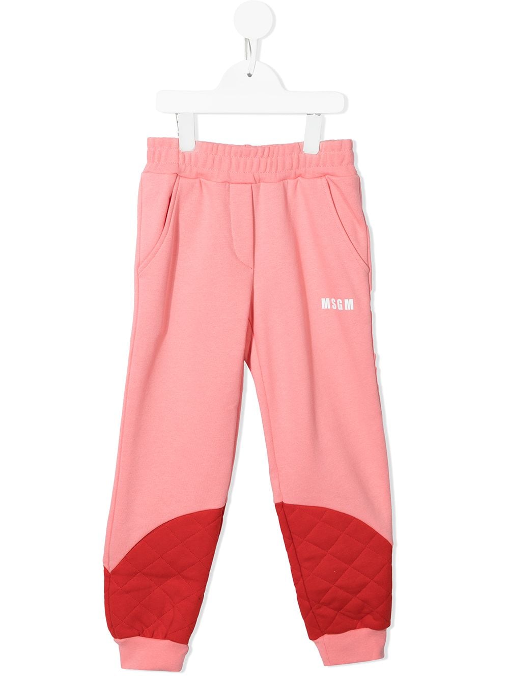 MSGM Kids Jogginghose mit gesteppten Einsätzen - Rosa von MSGM Kids