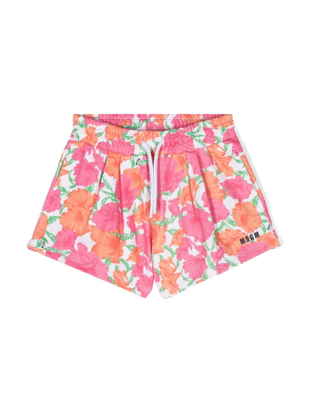 MSGM Kids Joggingshorts mit Blumen-Print - Weiß von MSGM Kids