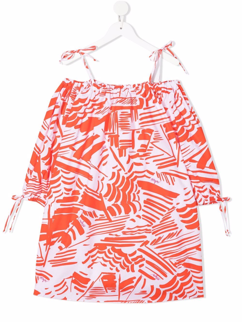 MSGM Kids Kleid mit grafischem Print - Rot von MSGM Kids