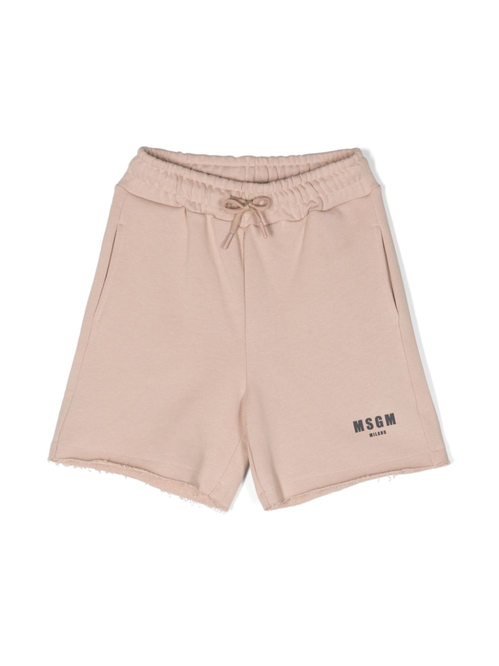 MSGM Kids Shorts im Distressed-Look - Braun von MSGM Kids