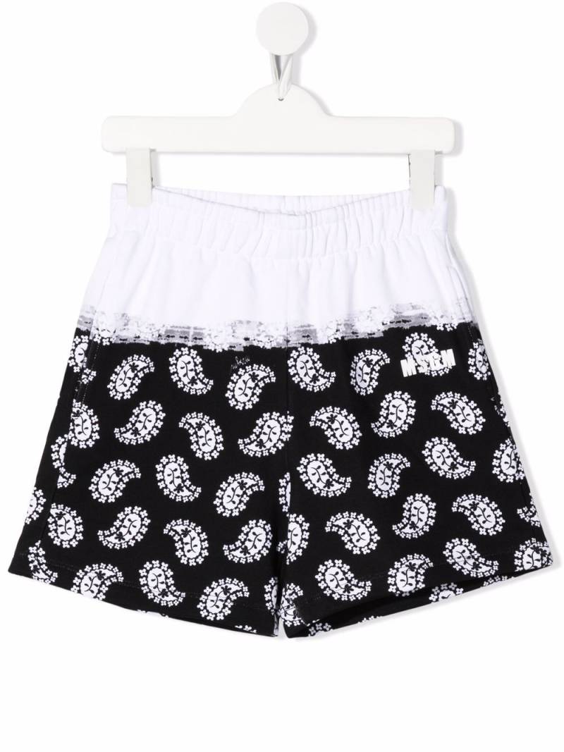 MSGM Kids Shorts mit Paisley-Print - Weiß von MSGM Kids