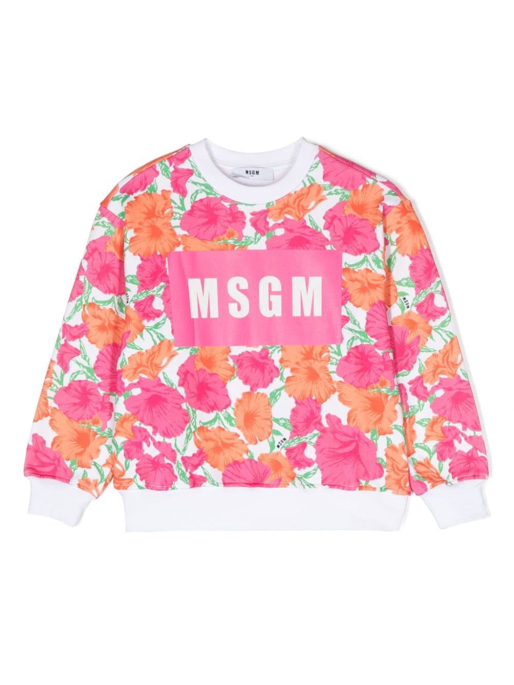 MSGM Kids Sweatshirt mit Blumen-Print - Rosa von MSGM Kids