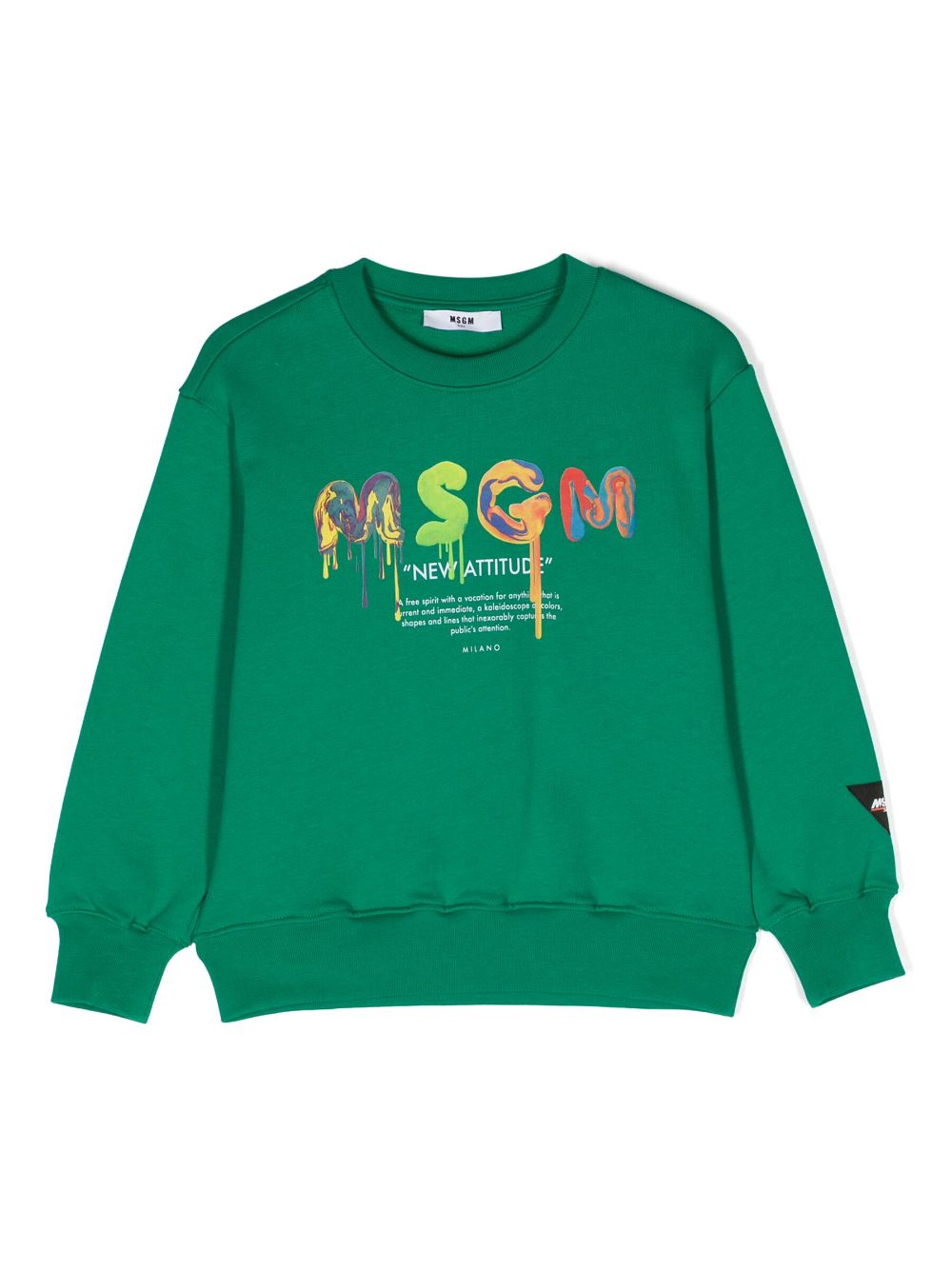 MSGM Kids Sweatshirt mit Logo-Print - Grün von MSGM Kids