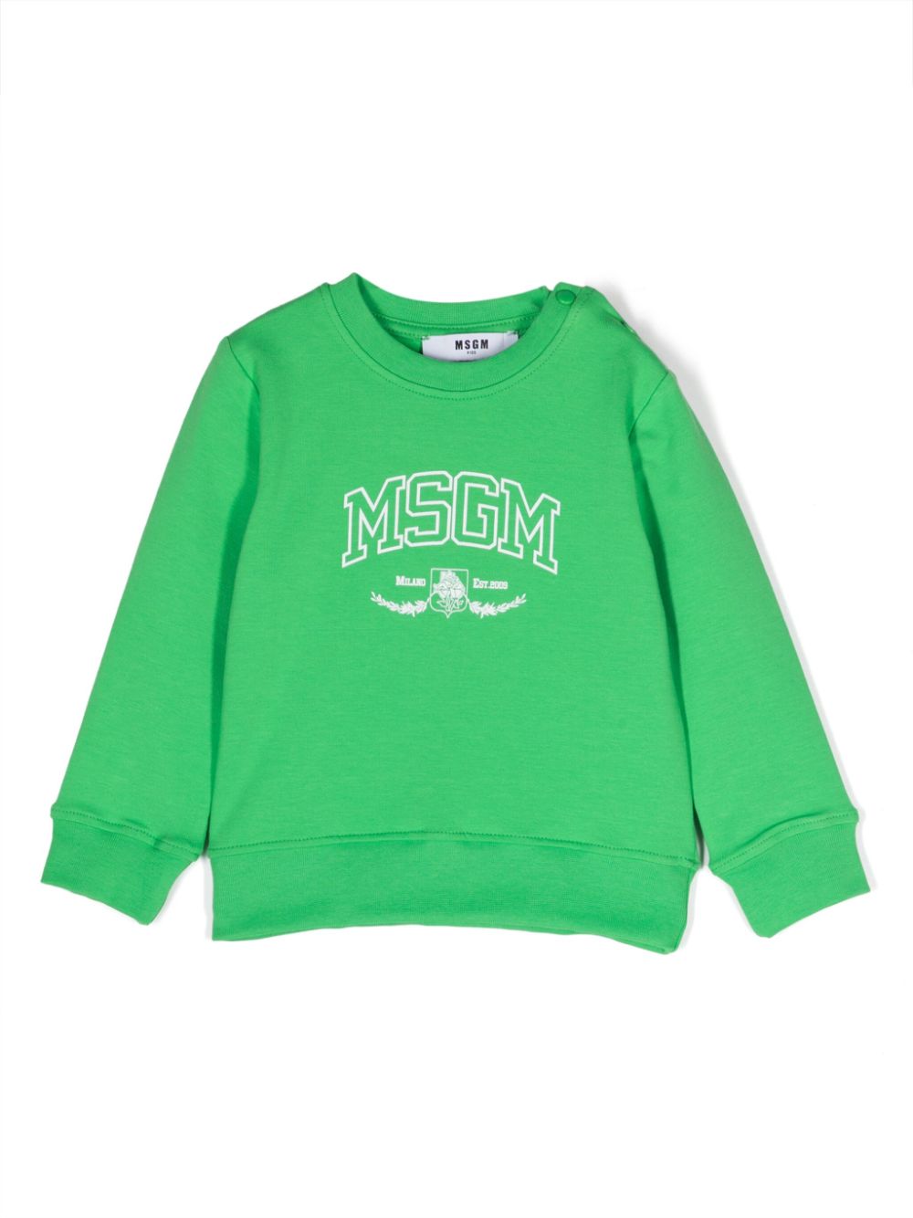 MSGM Kids Sweatshirt mit Logo-Print - Grün von MSGM Kids