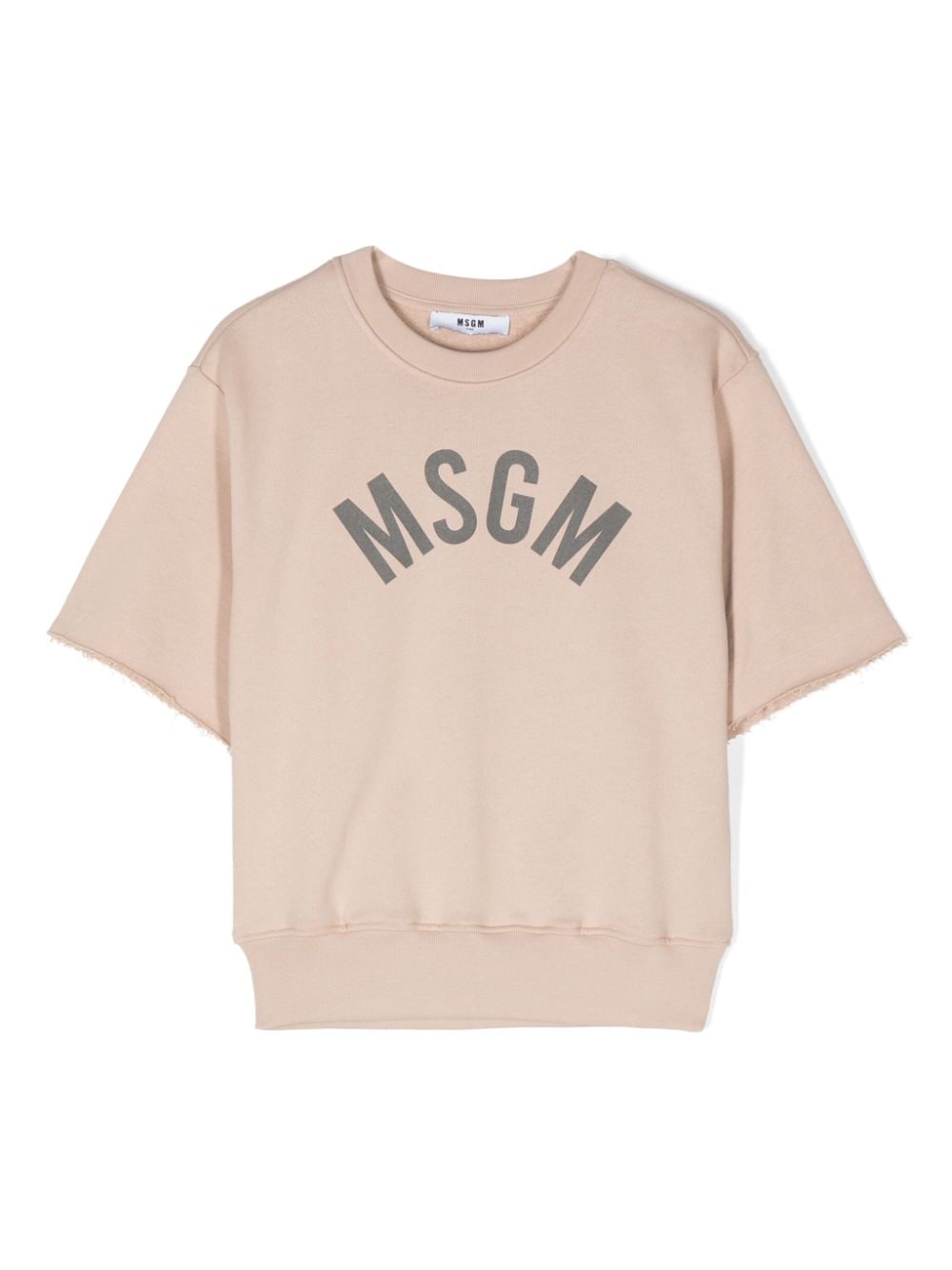 MSGM Kids Sweatshirt mit Logo-Print - Nude von MSGM Kids