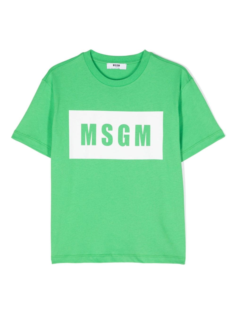 MSGM Kids Sweatshirt mit Logo-Stempel - Grün von MSGM Kids