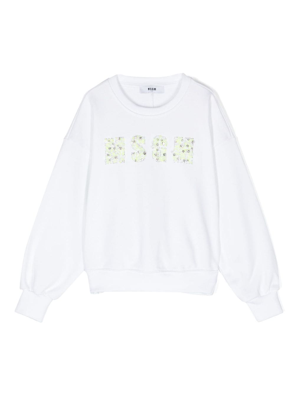 MSGM Kids Sweatshirt mit Strass - Weiß von MSGM Kids