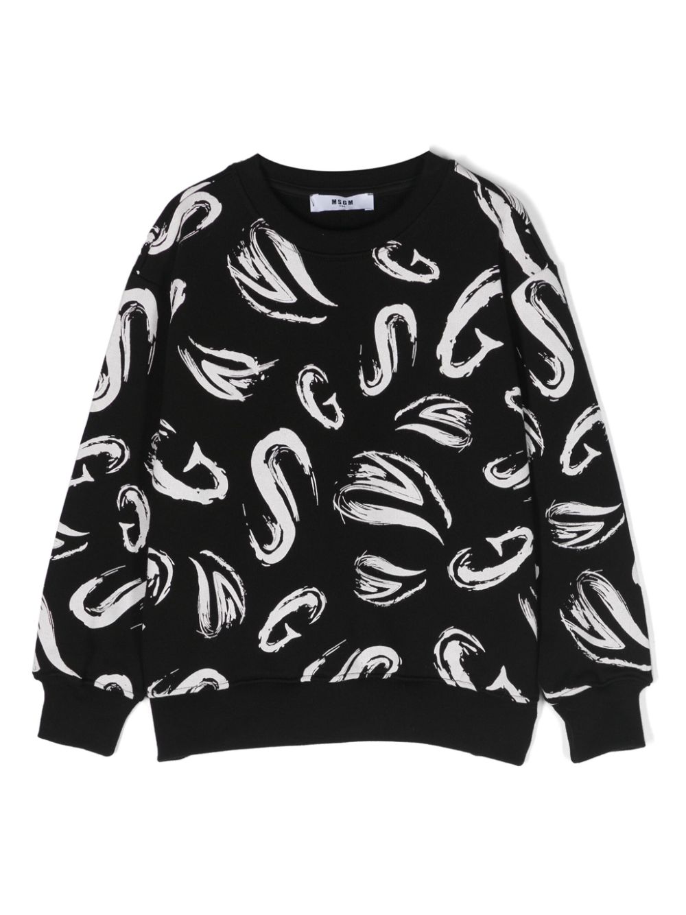 MSGM Kids Sweatshirt mit grafischem Print - Schwarz von MSGM Kids